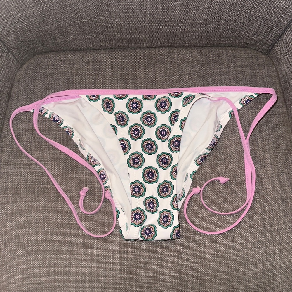 NWT J.Crew String Bikini Bottom in Floral Block Print